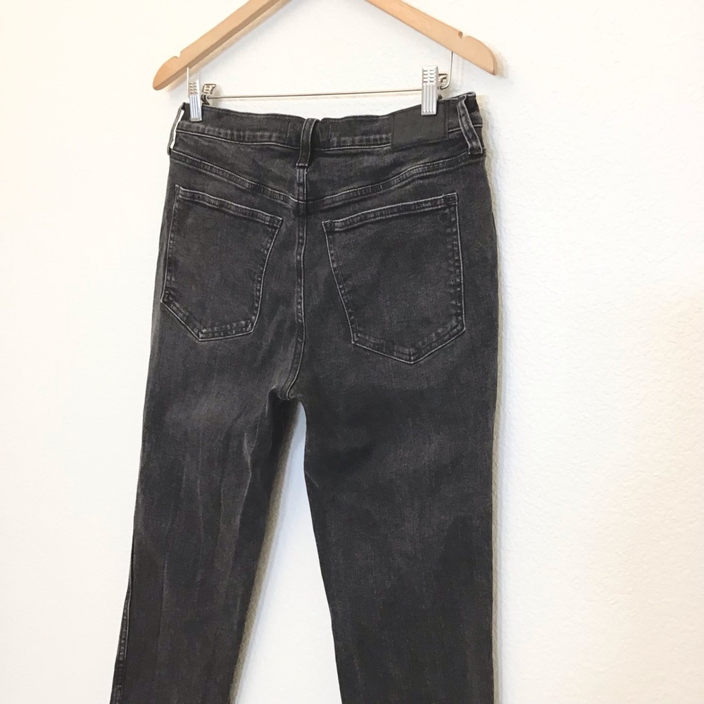 Madewell Stovepipe 29 Women's Jeans Raw Hem Faded Black Mid Rise Slim Straight - Picture 8 of 16